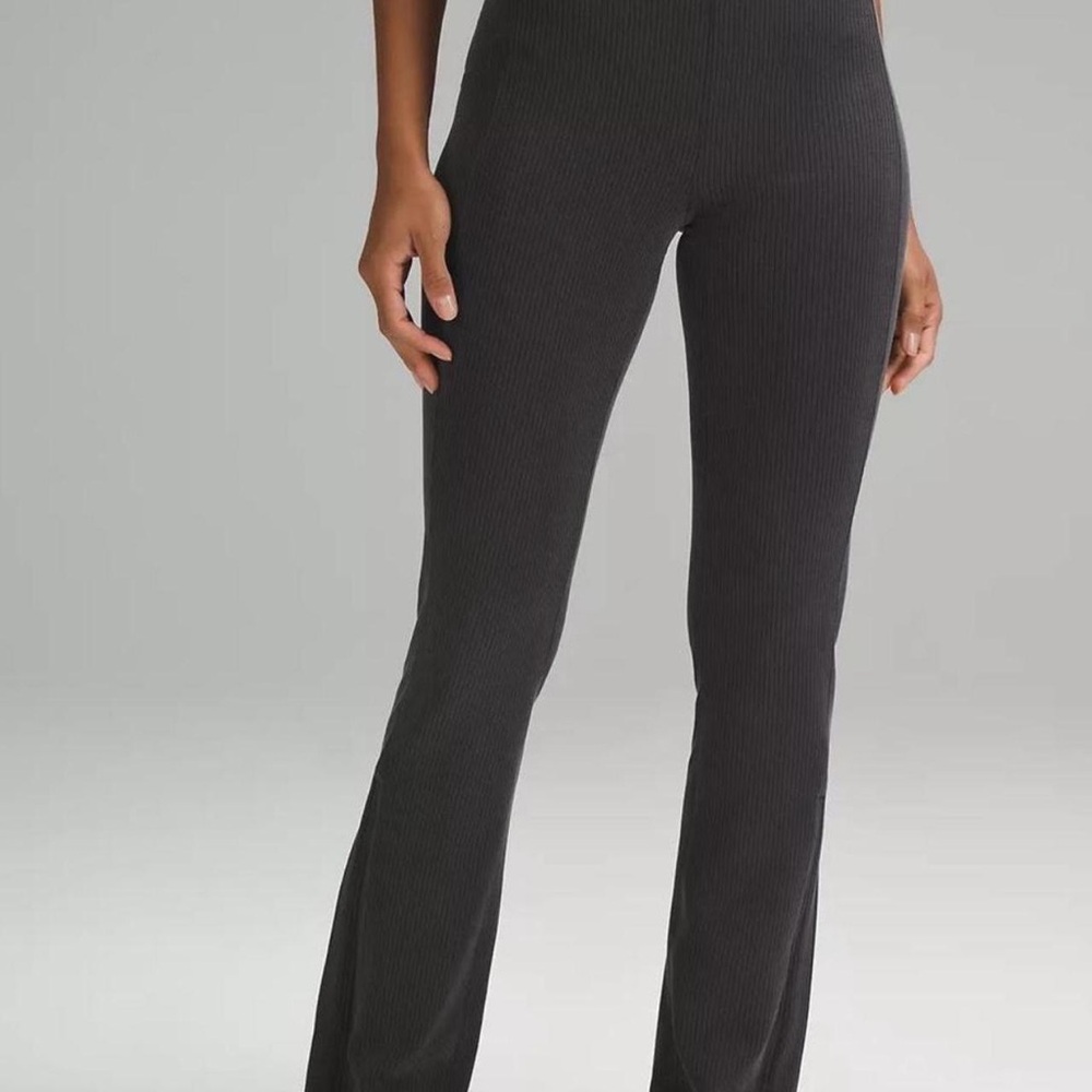 lululemon athletica Black Ribbed Waistband Leggings